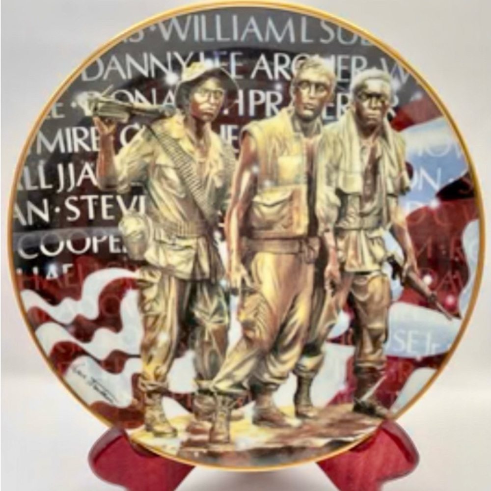 "The Official Friends of the Vietnam Veterans Memorial Plate" BY DAVE TROUTMAN